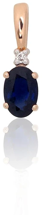Diamond Sky Jewelry Auksinis pakabukas su deimantais ir safyrais „Notika IX“