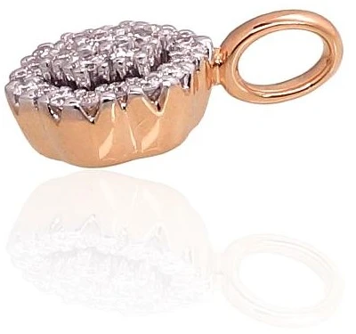 Diamond Sky Jewelry Auksinis pakabukas su deimantais „Deimantų Gėlė“