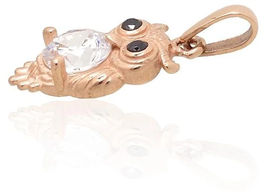 Diamond Sky Jewelry Auksinis pakabukas su cirkoniais „Owl“