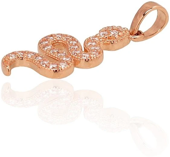Diamond Sky Jewelry Auksinis pakabukas su cirkoniais „Gyvatė“