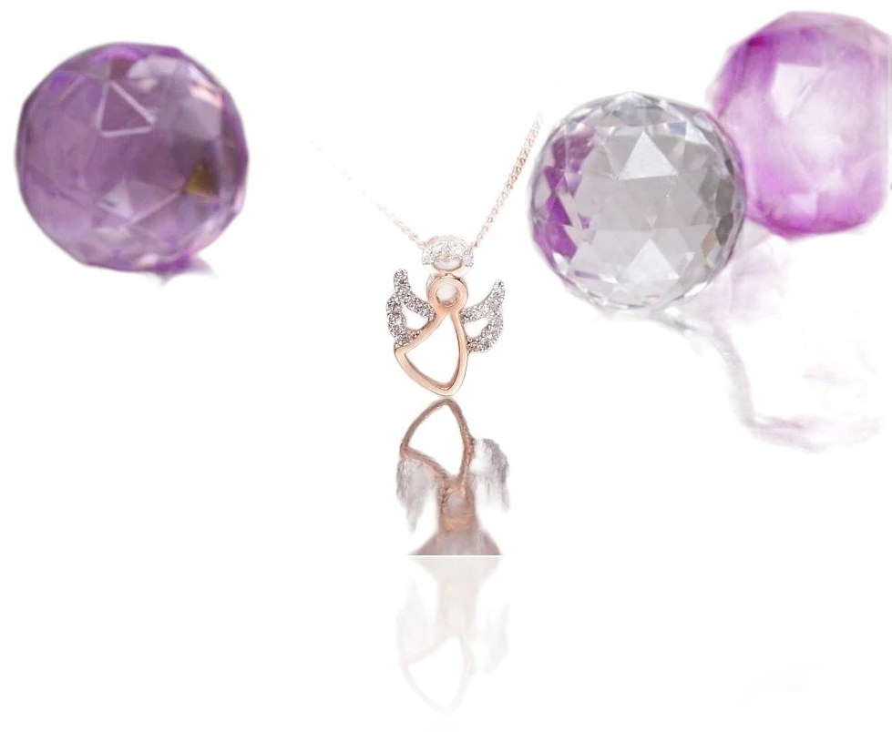 Diamond Sky Jewelry Auksinis pakabukas su deimantais „Angel“