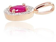 Diamond Sky Jewelry Auksinis pakabukas su deimantais ir rubinais „Sofia“