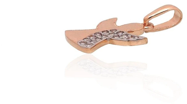 Diamond Sky Jewelry Auksinis pakabukas su cirkoniais „Angelas XIII“