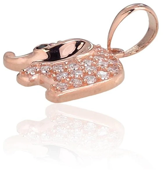 Diamond Sky Jewelry Auksinis pakabukas su cirkoniais „Drambliukas III“