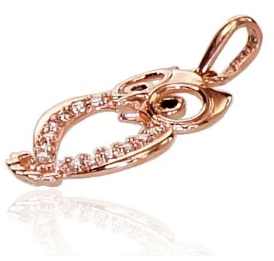 Diamond Sky Jewelry Auksinis pakabukas su cirkoniais „Owl VIII“