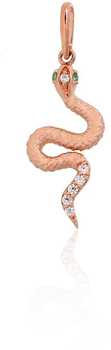 Diamond Sky Jewelry Auksinis pakabukas su cirkoniais „Gyvatė II“
