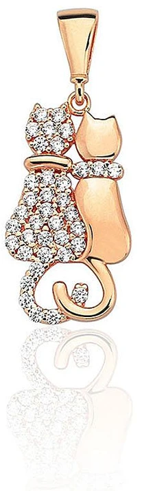 Diamond Sky Jewelry Auksinis pakabukas su cirkoniais „Katė“