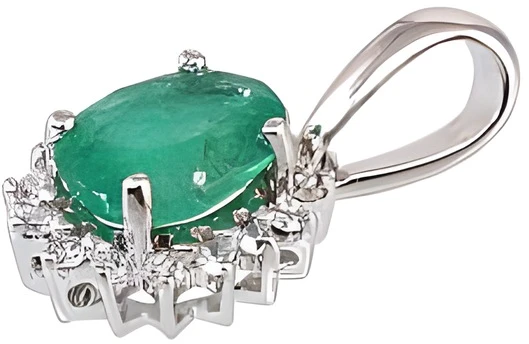 Diamond Sky Jewelry Auksinis pakabukas su deimantais ir smaragdais „Ferro VI“