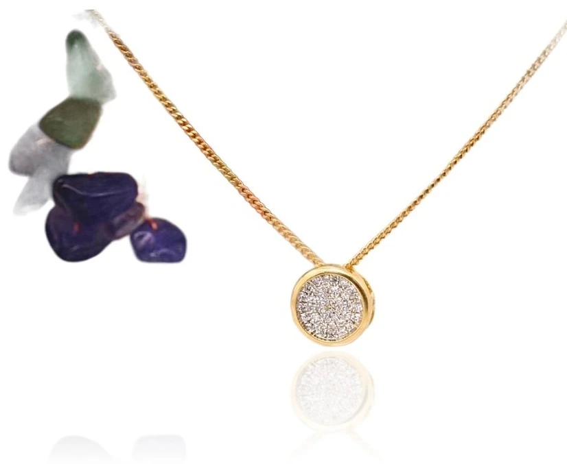 Diamond Sky Jewelry Auksinis pakabukas su deimantais „Perfection V“