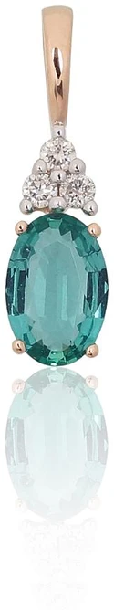 Diamond Sky Jewelry Auksinis pakabukas su deimantais ir smaragdais „Notika X“