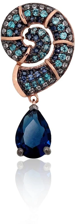 Diamond Sky Jewelry Auksinis pakabukas su cirkoniais „Ocean Spiral“