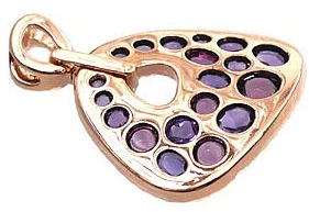 Diamond Sky Jewelry Auksinis pakabukas su deimantais ir ametistais „Saulėta Simfonija III“