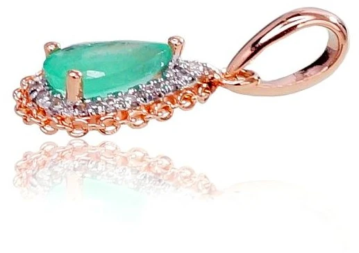 Diamond Sky Jewelry Auksinis pakabukas su deimantais ir smaragdais „Renaissance II“