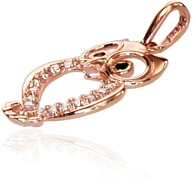 Diamond Sky Jewelry Auksinis pakabukas su cirkoniais „Owl VIII“