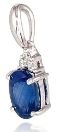 Diamond Sky Jewelry Auksinis pakabukas su deimantais ir safyrais „Notika“