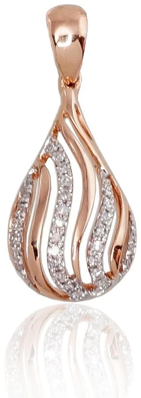 Diamond Sky Jewelry Auksinis pakabukas su deimantais „Golden Drop“