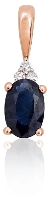 Diamond Sky Jewelry Auksinis pakabukas su deimantais ir safyrais „Constance II“