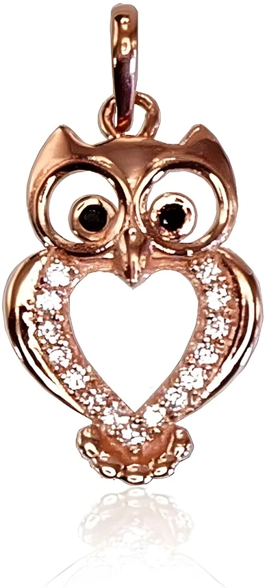 Diamond Sky Jewelry Auksinis pakabukas su cirkoniais „Owl VIII“