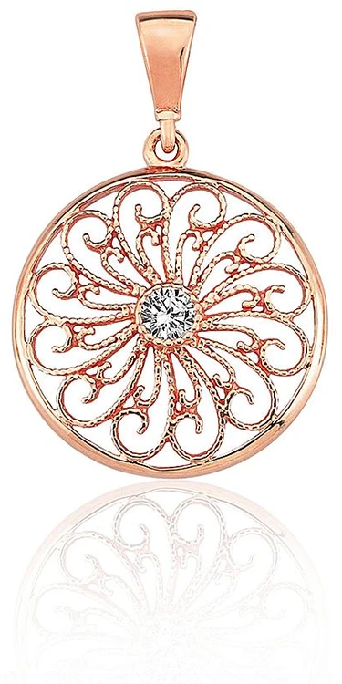 Diamond Sky Jewelry Auksinis pakabukas su cirkoniais „Solaris“