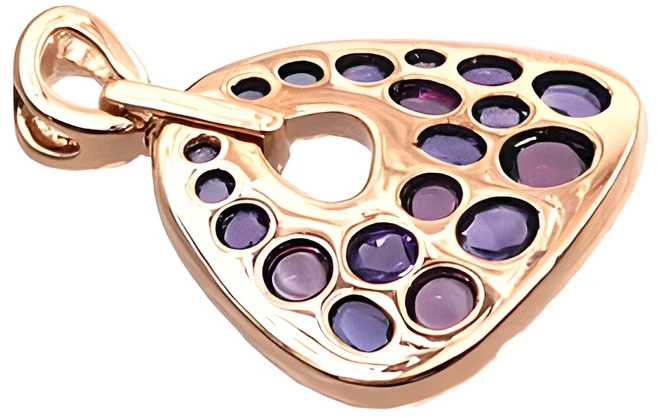 Diamond Sky Jewelry Auksinis pakabukas su deimantais ir ametistais „Saulėta Simfonija III“