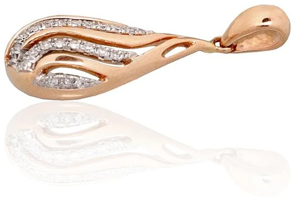 Diamond Sky Jewelry Auksinis pakabukas su deimantais „Golden Drop“
