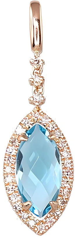 Diamond Sky Jewelry Auksinis pakabukas su deimantais ir topazais „Assortment“