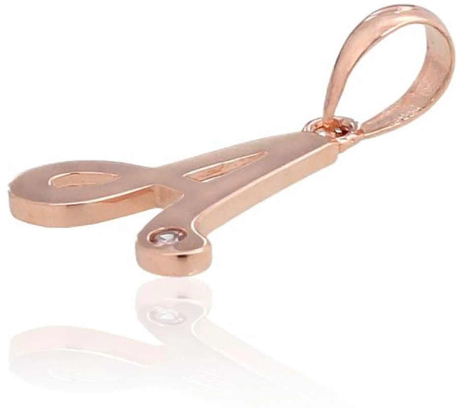 Diamond Sky Jewelry Auksinis raidės pakabukas su cirkoniais „A IV“