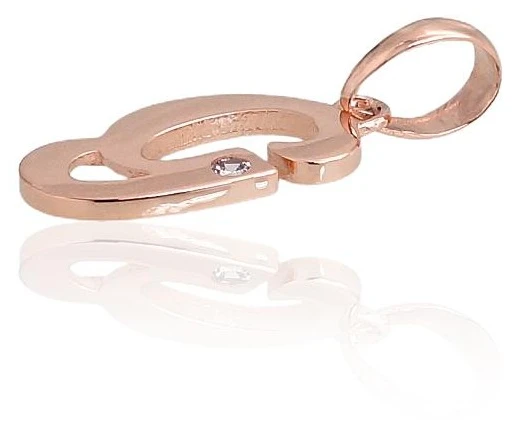 Diamond Sky Jewelry Auksinis raidės pakabukas su cirkoniais „G IV“