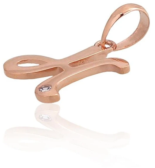 Diamond Sky Jewelry Auksinis raidės pakabukas su cirkoniais „H IV“