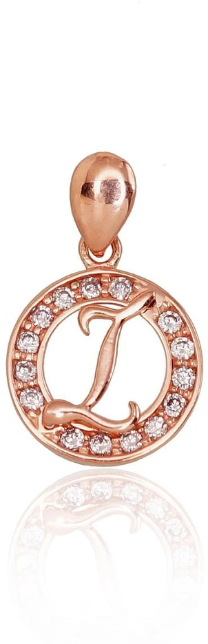 Diamond Sky Jewelry Auksinis raidės pakabukas su cirkoniais „I“