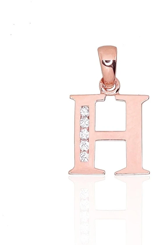Diamond Sky Jewelry Auksinis raidės pakabukas su cirkoniais „H III“