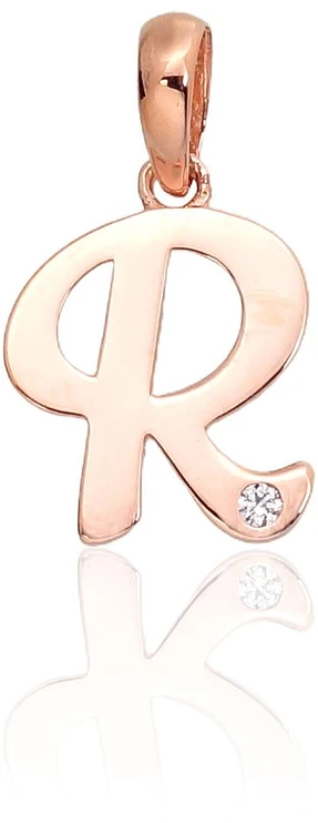 Diamond Sky Jewelry Auksinis raidės pakabukas su cirkoniais „R IV“