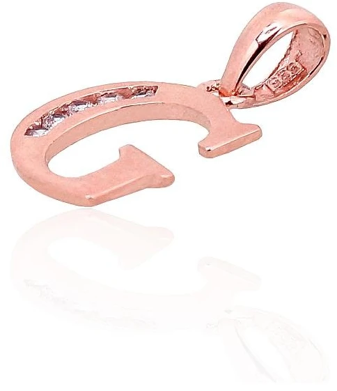 Diamond Sky Jewelry Auksinis raidės pakabukas su cirkoniais „G III“