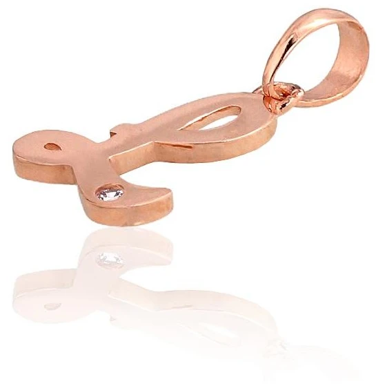 Diamond Sky Jewelry Auksinis raidės pakabukas su cirkoniais „L IV“