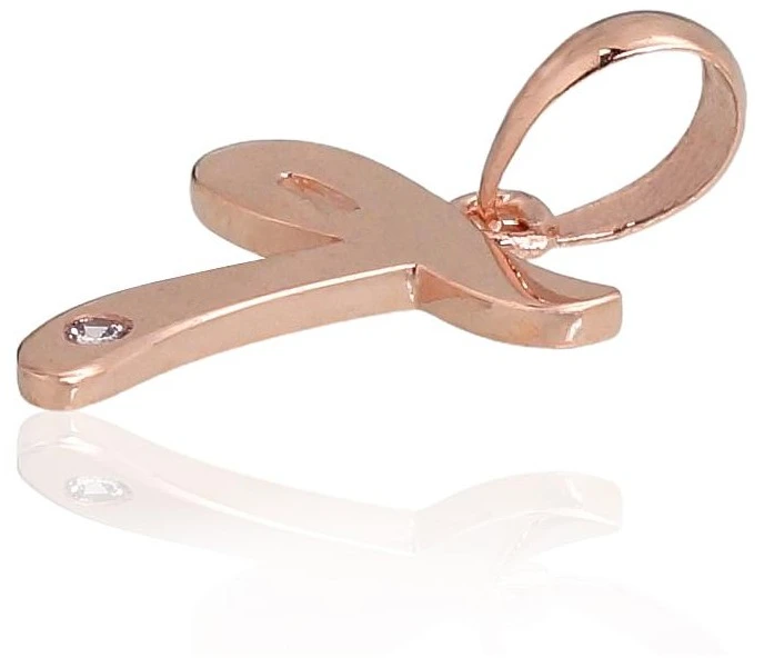 Diamond Sky Jewelry Auksinis raidės pakabukas su cirkoniais „T IV“