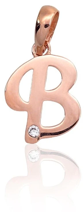 Diamond Sky Jewelry Auksinis raidės pakabukas su cirkoniais „B IV“