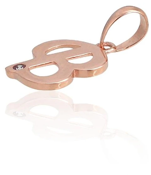 Diamond Sky Jewelry Auksinis raidės pakabukas su cirkoniais „B IV“