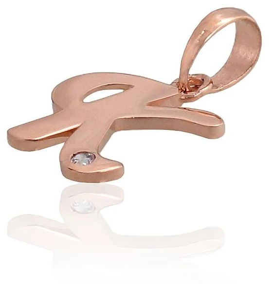 Diamond Sky Jewelry Auksinis raidės pakabukas su cirkoniais „K IV“