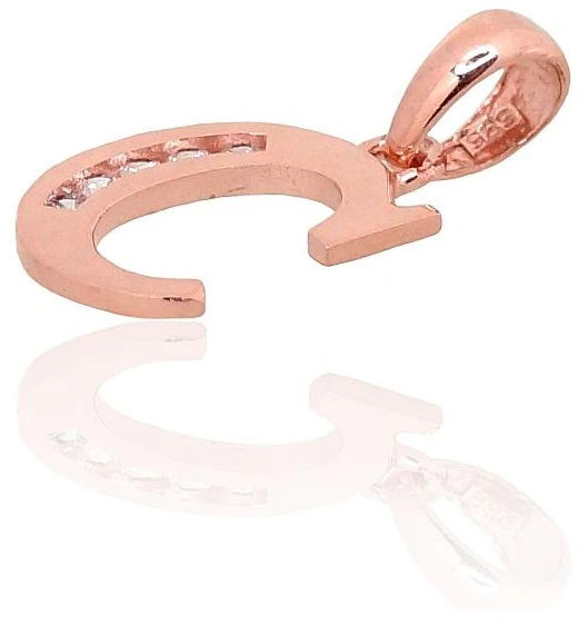 Diamond Sky Jewelry Auksinis raidės pakabukas su cirkoniais „C III“