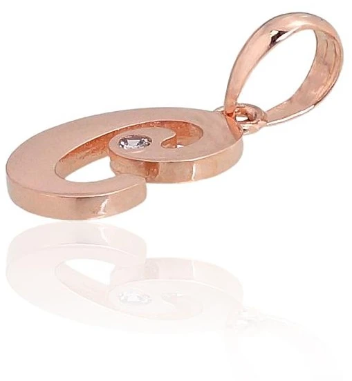 Diamond Sky Jewelry Auksinis raidės pakabukas su cirkoniais „C IV“