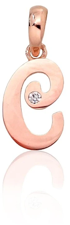 Diamond Sky Jewelry Auksinis raidės pakabukas su cirkoniais „C IV“
