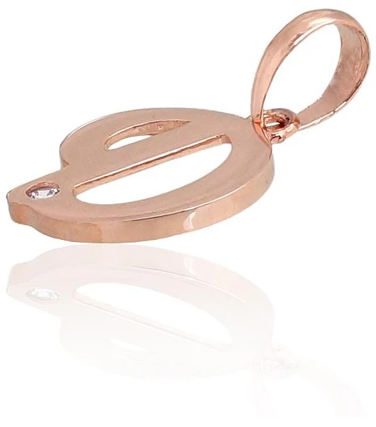 Diamond Sky Jewelry Auksinis raidės pakabukas su cirkoniais „D IV“