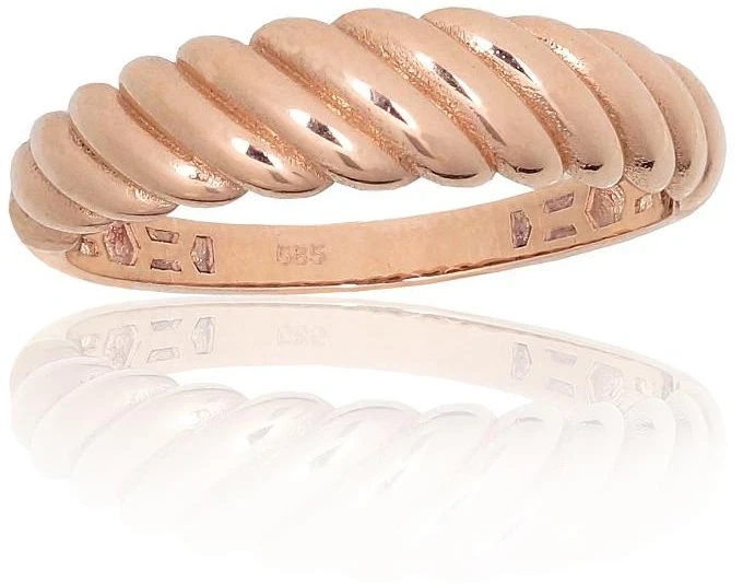 Diamond Sky Jewelry Auksinis žiedas „Auksinė Spiralė“