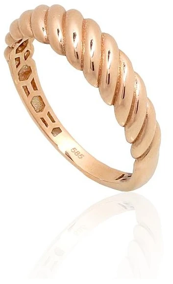 Diamond Sky Jewelry Auksinis žiedas „Auksinė Spiralė“