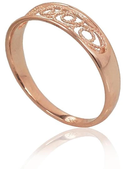 Diamond Sky Jewelry Auksinis žiedas „Aukso Raštas XIV“