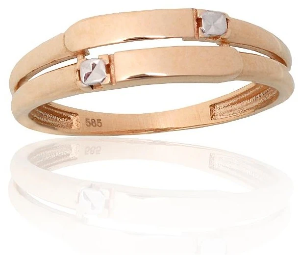 Diamond Sky Jewelry Auksinis žiedas „Du Keliai“