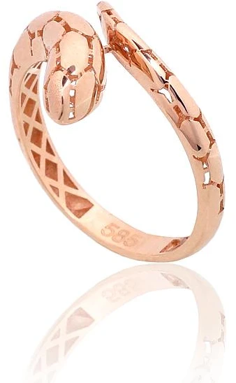 Diamond Sky Jewelry Auksinis žiedas „Gundytoja Gyvatė II“
