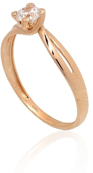 Diamond Sky Jewelry Auksinis žiedas su cirkoniais „Juno Gold XII“