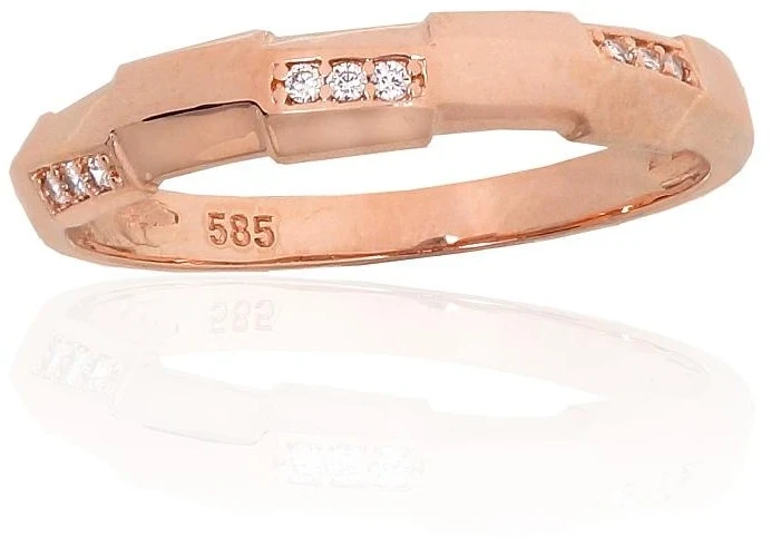 Diamond Sky Jewelry Auksinis žiedas su cirkoniais „Glamour un Grace“