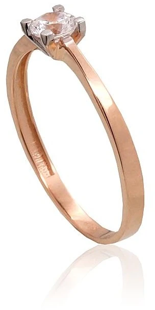 Diamond Sky Jewelry Auksinis žiedas su cirkoniais „Naujoji Klasika XVI“
